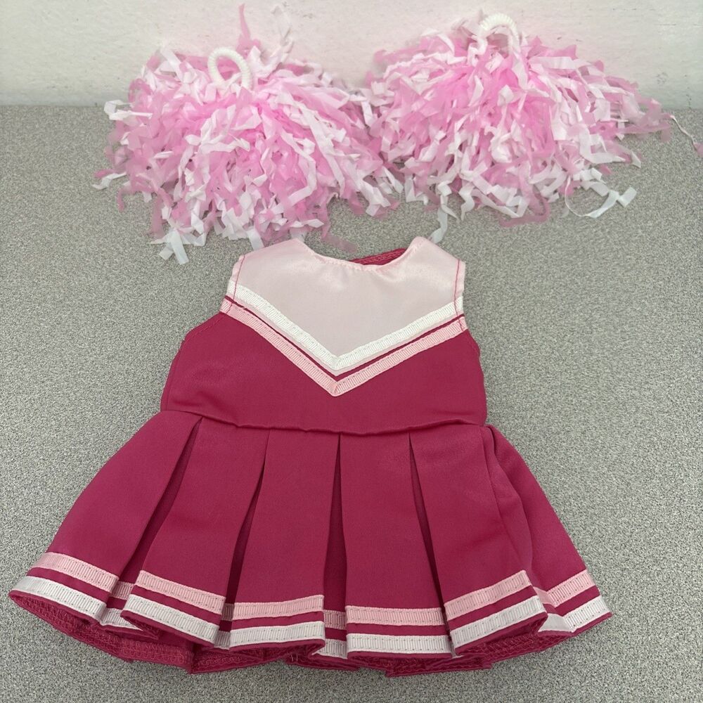 18” American Girl Doll Outfit Girl Of Today Campus Cheer Gear Cheerleader Poms